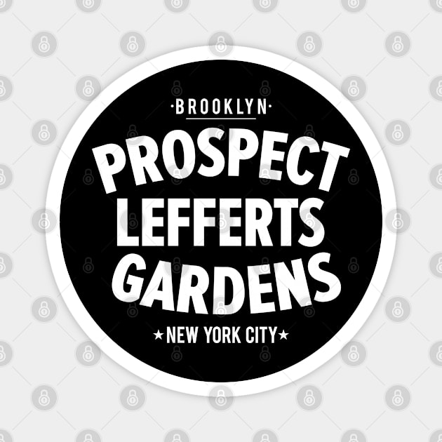 Prospect Lefferts Gardens Minimalist Design - Brooklyn, New York Magnet by Boogosh